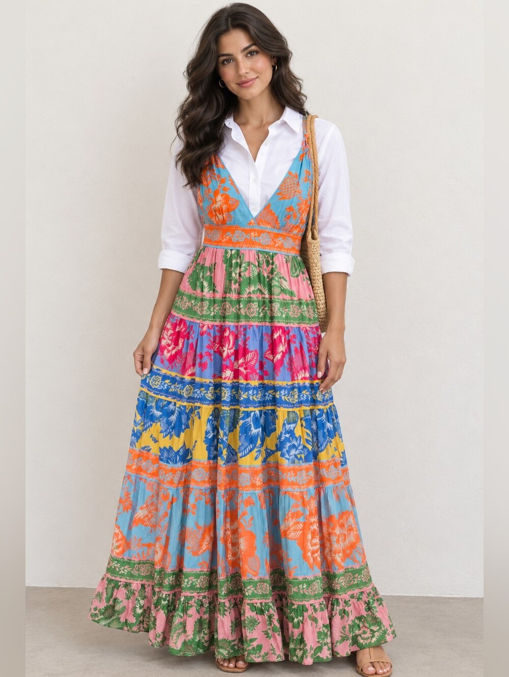 FARM Rio Lace Garden Mix Dress